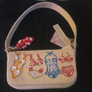 Chic Beaded Swimwear Clutch